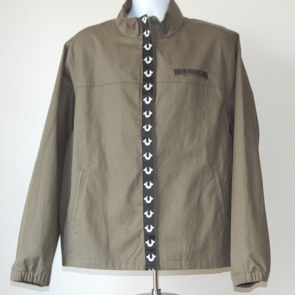 NWT True Religion Horseshoe Logo Kalamata Twill Jacket Men’s Large - Picture 1 of 8
